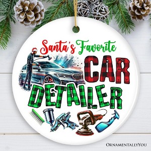 Santa's Favorite Car Detailer Ornament, Christmas Appreciation Gift for Auto Detailing Experts| OrnamentallyYou - 1 of 4
