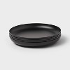 4pk Small Metal Plates Candle Holders Black - Room Essentials™: Iron Candlestick Set for Modern Decor - 3 of 3
