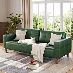 Coucheta 83" 3-Seater Sofa Collection - Faux Leather with Spring Cushion, Deep Seats & 2 Removable Back Cushions, Multiple Colors Available - 1 of 4