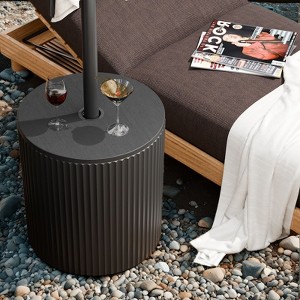 BENCMATE Umbrella Bases Versatile Patio and Garden Table Stand, All Weather Useful to Enjoy Outdoor Time with Family, Black, 14.8"*14.8"*16.7" - 1 of 4