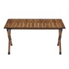 Chic Crate - 1-Piece Lightweight Aluminum Folding Table - Perfect for Camping, Beach, BBQ & More - Modern Brown - Compact & Portable - 4 of 4