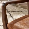 Haddie Mid Century Modern Microfiber Club Chair Brown - Christopher Knight Home: Upholstered, Comfortable Seat, Includes Pillow - 4 of 4