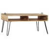 vidaXL Coffee Table Natural wood, Black - 2 of 4