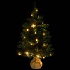 vidaXL Artificial Pre-lit Christmas Tree with Stands Green 2 ft PVC - 4 of 4