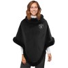 NFL Las Vegas Raiders Fur Trim Poncho - 2 of 4