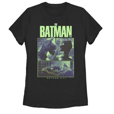 Women's The Batman Dark Knight And Catwoman Panels T-shirt : Target