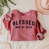 Simply Sage Market Blessed Mom of Boys Lightweight Garment Dyed Sweatshirt - 3 of 4