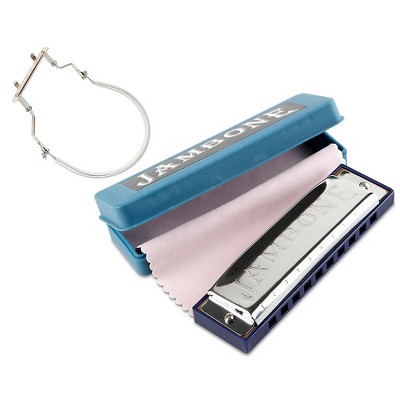 Jambone Harmonica C With Hohner Harmonica Holder