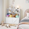 Kids Bookshelf and Toy Storage, Kids Toy Storage Organizer, Toddler Bookshelf Toy Storage Cabinet for Playroom, Bedroom, Classroom, Daycare - 4 of 4