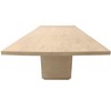 HomeRoots 72" Natural and Brown Solid Wood Pedestal Base Dining Table - 4 of 4