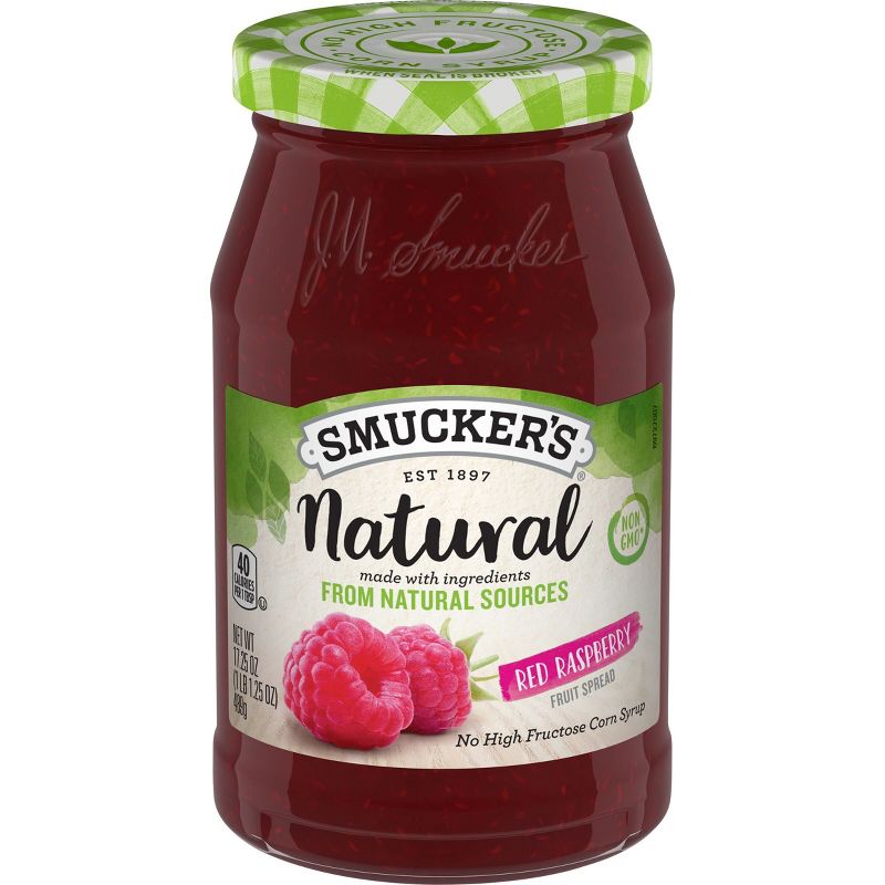Smucker&#39;s Natural Red Raspberry Fruit Spread - 17.25oz, 1 of 7