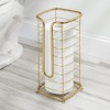 Mdesign Metal Free Standing Toilet Paper Stand, Holds 3 Rolls : Target