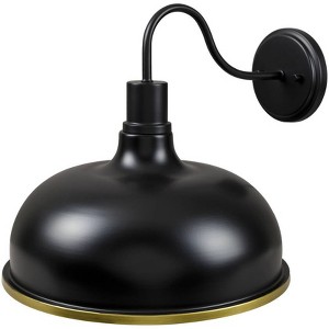 Livabliss Ammi 17"L x 14"W x 13"H Rustic Black Wall Lights - 1 of 4