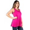 24seven Comfort Apparel Plus Size Sleeveless Tunic Tank Top - 2 of 3