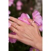 Slickblue Set of 2 Gold Rings, Pink Gem Detail & Chain Link Design, Fashion Jewelry Set, 0.7" Diameter - 2 of 4