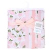 Hudson Baby Infant Girls Cotton Flannel Burp Cloths 7-Pack, Pink Peony, One Size - 2 of 4