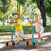 Infans Kids Scooter, Foldable Toddler Self Balancing Scooter, 4 Expression Cover, Flashing 3-Wheels Lean to Steer Kick Scooter, Gift for Age 3+, Green - 2 of 4