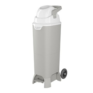 Foundations Pro Hands Free Tall Diaper Pail - Durable & Odorless Diaper Disposal, Holds up to 60 Newborn Diapers, Refill With Any Bags - Gray - 1 of 4