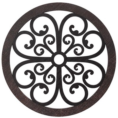 The Lakeside Collection Scrolled Wall Medallion Elegant Metal Wall Art Decor - Heart