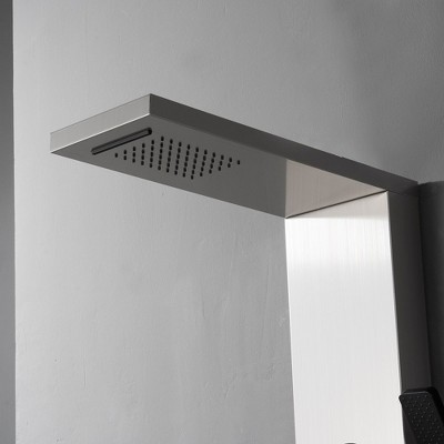 Black Nickel 57.99'' Shower Panel with Rainfall and Body Jets