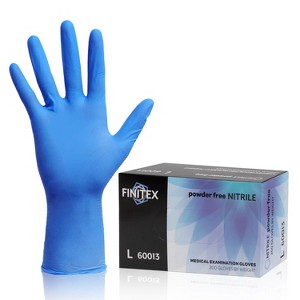 FINITEX Blue Disposable Nitrile Exam Gloves - 200, 600 & 2000 PCS, 3.2mil Rubber Powder-Free Latex-Free Medical Cleaning Food Gloves - 1 of 4