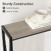 43" Console Table, V Design, 2-Tier Entryway Table with Storage, Industrial Console Table for Entryway, Living Room - 3 of 4
