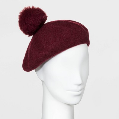 fur beret hat