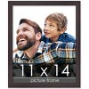 PosterPalooza | Photo Size Textured Brown Picture Frame - UV Acrylic, Foam Board Backing, Hanging Hardware - 2 of 4