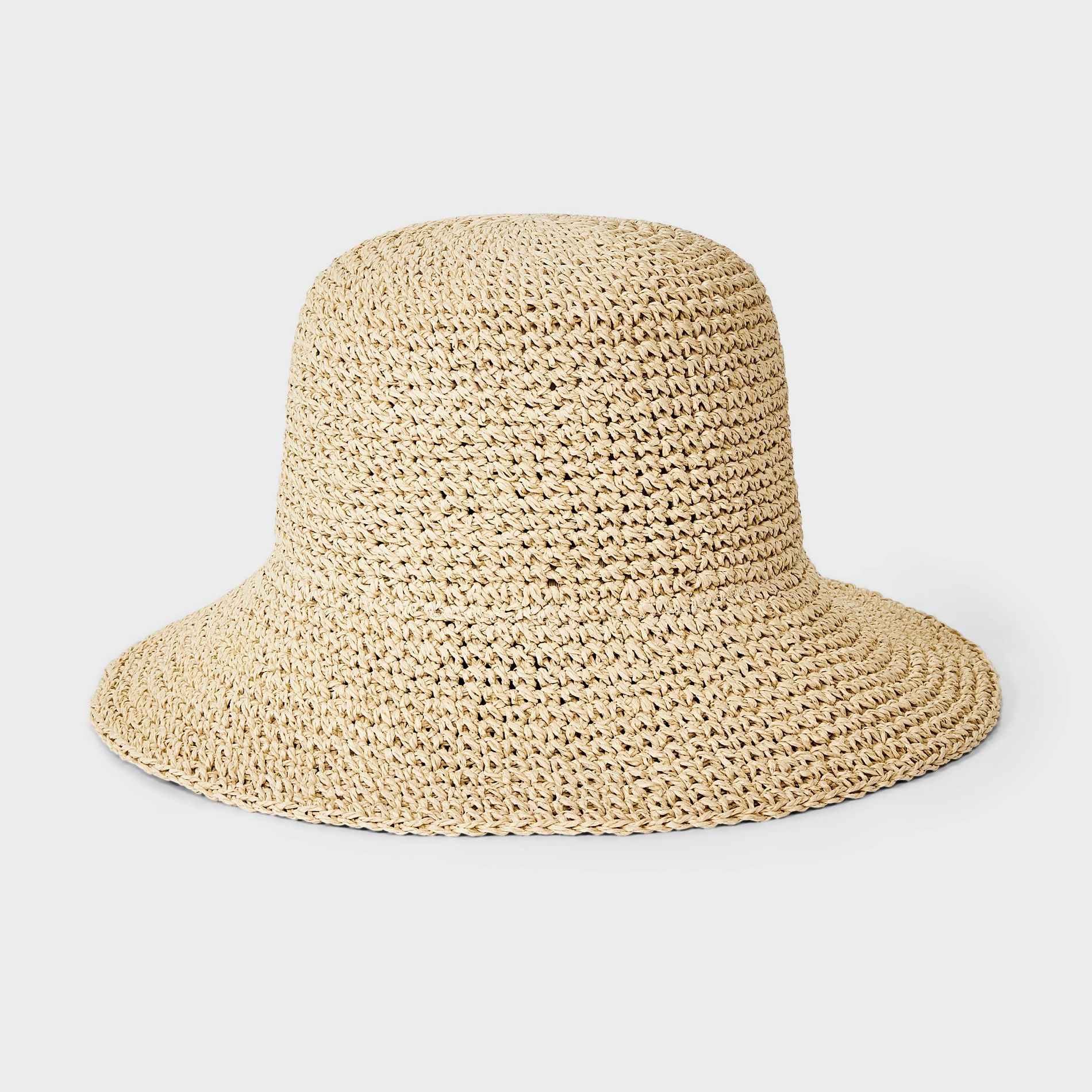 Straw Crochet Bucket Hat - Universal Thread™
