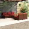 vidaXL Garden Lounge Set Brown PE Rattan Large Modular - 2 of 4