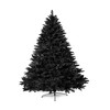 Resenkos 6ft Pre-Lit Hinged Artificial Christmas Tree with 280 Color-Changing LEDs and Metal Stand, Black - 4 of 4
