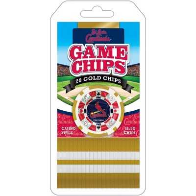 MasterPieces Casino Style 20 Piece 11.5 Gram Poker Chip Set MLB St. Louis Cardinals Gold Edition