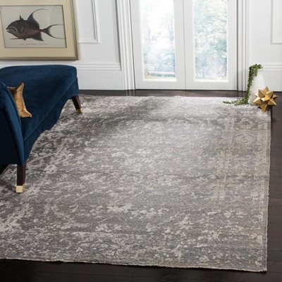 Centennial Hand-Knotted Gray Wool and Silk Area Rug 8' x 10'