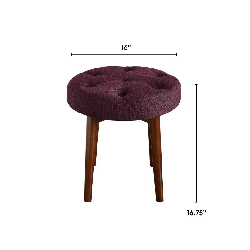 Penelope Round Tufted Stool - Adore Décor, 5 of 6