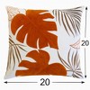 Tramull Leaf Accent Pillow 20"x20", Polyester Velvet Cover, Hidden Zipper - 2 of 4