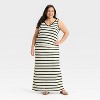 Women's Knit Openwork Maxi Sweater Skirt - Universal Thread™ Black/White Striped - 3 of 3