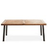 Suki Large Size Acacia Wood Patio Dining Table, Outdoor Coffee Table with Metal Frame - Maison Boucle - 2 of 4