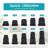 Aoibox Adjustable Furniture Bed Risers Heavy Duty Set Black 4 Pack Elevation 1-10 Inch Stackable for Chair Table Desk - 3 of 4