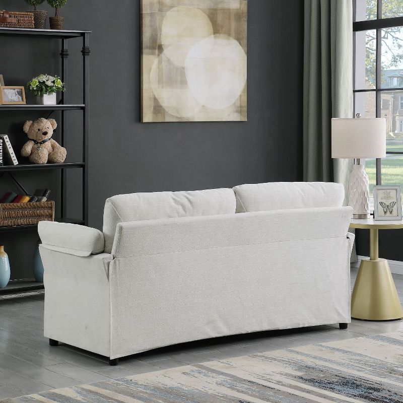 2-Seater Chenille Fabric Sofa with Thick Cushions,  Loveseat for Small Space, Living Room, Bedroom, Indoor Furniture - The Pop Home, 3 of 13