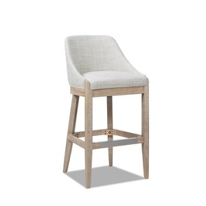 Jennifer Taylor Home Newport 30.5" Coastal Curved Back Upholstered Counter Stool - 1 of 4