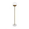 Elegant Lighting Eclipse 1 Light Brass Floor Lamp With Clear Glass - 3 of 4