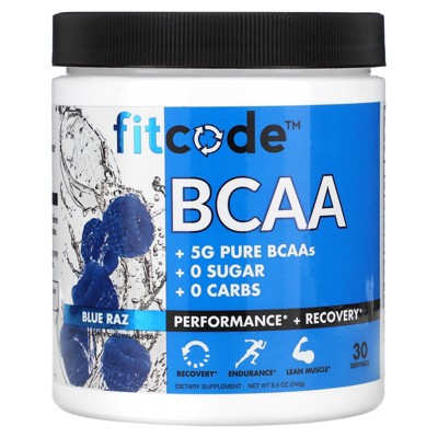 fitcode BCAA, Blue Raz, 8.5 oz (240 g)