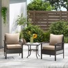 Outsunny Patio Chair Cushions with Seat Cushion & Backrest, Fade Resistant 24" x 24" Seat Replacement Cushion Set - 3 of 4