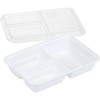 GoodCook Meal Prep 3 Compartment Rectangle White Containers + Lids - 10ct - image 2 of 4