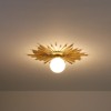 Rennnsan Vionne 23" W 1 - Light Sunburst Milk Glass Mid-Century Modern Dimmable Flush Mount - 3 of 4