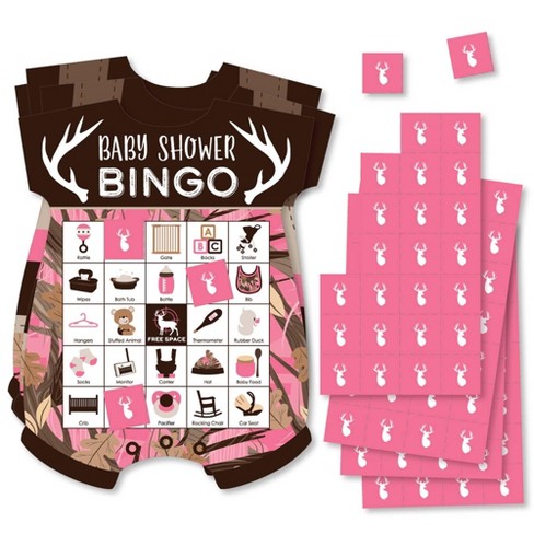 Big Dot Of Happiness Pink Gone Hunting - Picture Bingo Cards And ...