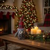 Northlight Plush Owl with Plaid Hat Christmas Figure - 16.75" - Red and Gray - 3 of 3