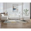 TYBOATLE 61inches Faux Leather Loveseat Sofa, Mid-Century Modern Tufted Couch for Small Spaces, Comfy 2-Seater for Living Room, Bedroom, Office - 2 of 4