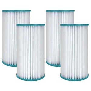 Hurricane Filters Advanced Spa Filter Cartridge for C-4607, PC7-120, FC-3710, Coleco F-120, Sand-n-Sun, Wet Set, and Aqua Leisure Size 2, 4 Pack - 1 of 4