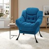 Comfy Modern Lazy Accent Chair with Side Pocket - Lounge Armchair for Living Room, Leisure Reading Sofa Chair for Bedroom, Dorm & Office - 2 of 4